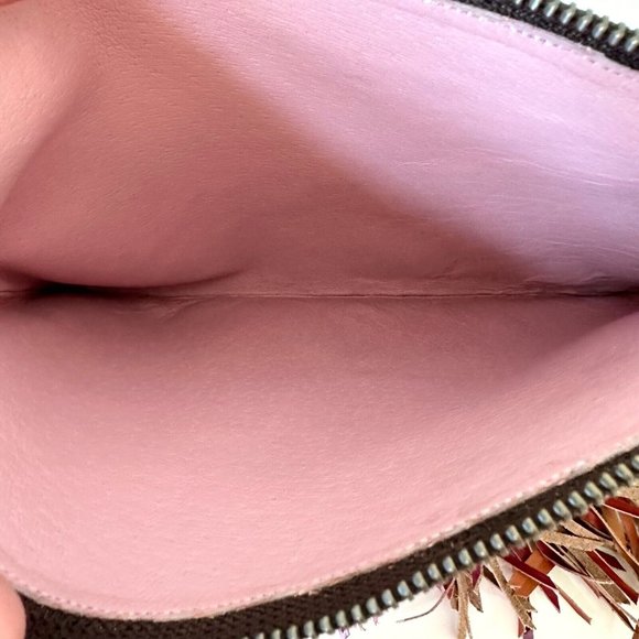 Junk Gypsy Lane Boots Brown Leather Clutch Purse Wristlet Fringe 10 x 7.5 Texas - Picture 7 of 7